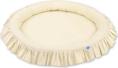 Produktbild von Babynest mit Rüschenbodennest – antiallergische und atmungsaktive Baumwolle, sicher und weich