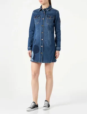 Produktbild von Desigual Damen Jeanskleid „Mickey Pat“ - Blau 22SWVD06 GR. L