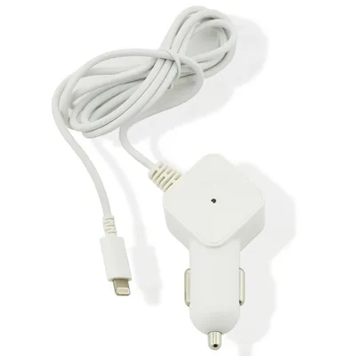 Image de Muvit, chargeur de voiture allume-cigare Lightning 1A 1,2M, Blanc