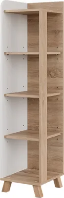 Produktbild von Badregal Vicco Karen Sonoma/Weiß 30 x 128 cm mit 4 Fächern, Model 54660