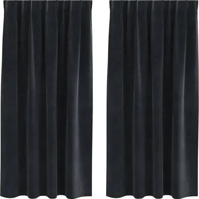 Immagine prodotto di vidaXL Tende oscuranti 2 pezzi Nero 140 x 175 cm Velluto