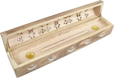 Produktbild von Räucher-Box aus Indien, Motiv:Design Mond und Sterne