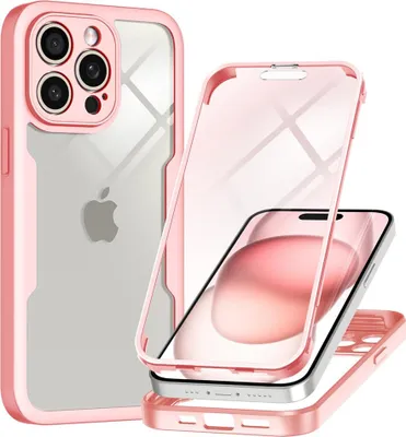 Obrázok produktu pre Techsuit ColorVerse 360 puzdro s ochrannou fóliou pre Apple iPhone 15 Pro - Ružové