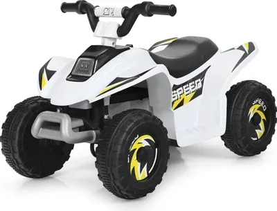 Zdjęcie produktu dla Quad na baterie 6 V Mini Quad dla małych dzieci 73 x 40 x 44,5 cm, biały