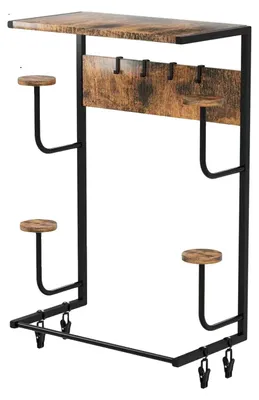 Produktbild von Helmständer, langlebige Eisen- und Holzbauweise, platzsparendes Design, Holzfarbe