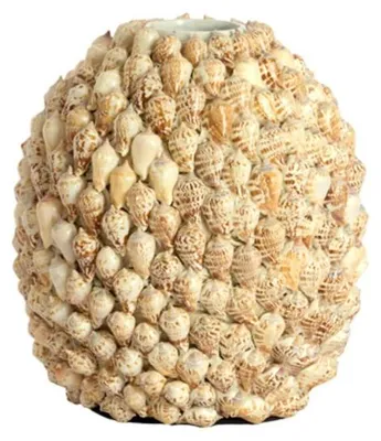 Produktbild von Light&living Vase, Nachbildung "SHELL", cremefarben, Ø 25,5 x 28 cm