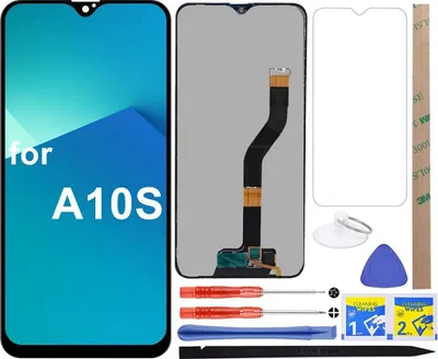 Produktbild von 6,2 Zoll (Schwarz) für Samsung Galaxy A10S 2019 A107DS A107F A107FD Bildschirm Ersatz Touch Digitizer Display mit gehärtetem Glas und Reparaturwerkzeug