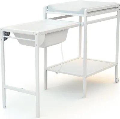 Immagine prodotto di WEBABY - Fasciatoio con Vaschetta LILO legno - Bianco - 147,5 x 58 x 94 cm