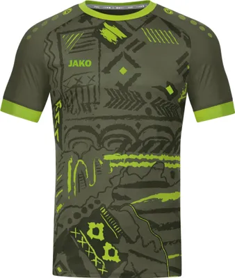 Produktbild von Jako Tropicana Trikot Kurzarm Kinder - Khaki / Neongrün