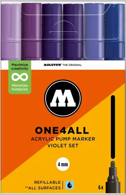 Image de Marqueur acrylique Molotow One4All 227HS Violet Set