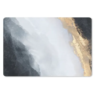 Produktbild von MuchoWow® Schreibtischunterlage Abstrakt - Farbe - Gold - Schwarz - Marmor 60x40 cm - XXL Mauspad - Großes Mauspad