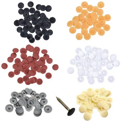 Image de Lot de couvercles à visser en plastique - 600 pièces - 6 couleurs - en polypropylène