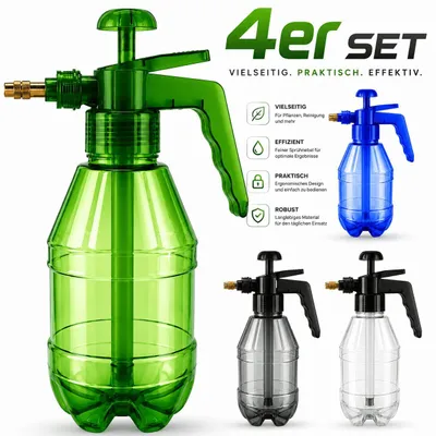 Produktbild von 4 Drucksprüher Pumpsprüher Handsprüher Gartenspritze Sprühflasche Unkraut Set