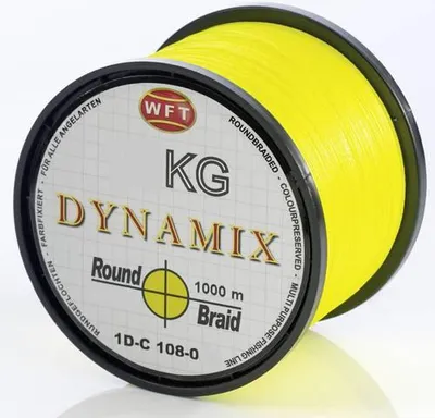 Produktbild von WFT Round Dynamix 1000m geflochtene Angelschnur, Durchmesser:0.25mm, Farbe:Gelb
