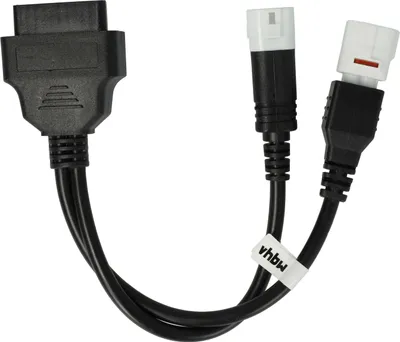 Produktbild von vhbw OBD Adapter 3Pin, 4Pin auf OBD2 16Pin kompatibel mit Yamaha 2016-2020 R6 Motorrad - 0,2 m