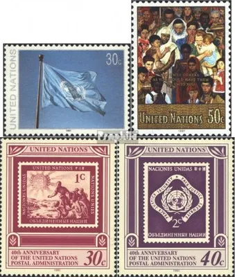 Produktbild von Briefmarken UNO - New York 1991 Mi 619-620,621-622 (kompl.Ausg.) gestempelt Sondermarken