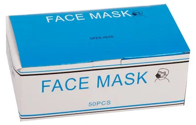 Produktbild von Axis Line 50 X Maske Mundschutz Sparpack Atemschutz Blau 3 lagig