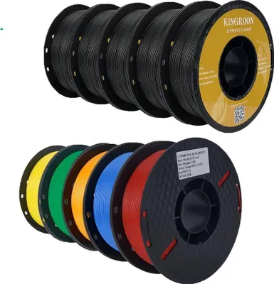 Immagine prodotto di Filamento per stampante 3D, bobina da 10 kg, diametro 1,75 mm, PLA 5nero 5Mixb