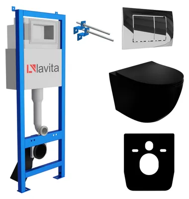 Produktbild von LAVITA WC-Set SINTO LAV 101 LAV 200.1.2 spülrandlos Chrom