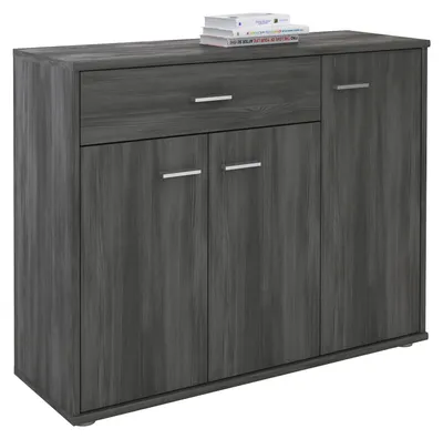 Produktbild von Sideboard ESTELLE Mehrzweckschrank, Esche grau mit 3 Türen und 1 Schublade, 88 cm breit
