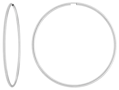 Produktbild von Paar Ohrringe Creolen rund groß XXL Ohrschmuck aus 925 Silber 80x2,5mm