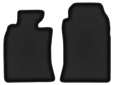 Image de Tapis avant en moquette pour Mini Cooper One R50 2001-2007 (à hayon) – 2 pièces, noirs, sur mesure – Wielganizator DURBAN