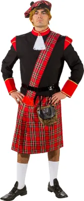 Produktbild von O780-62-64 Herren Schotte rot Schottenkostüm Gr.62-64