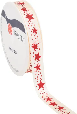 Produktbild von Präsent Ripsband Lienz, 15 mm breit, 3 m lang, Dekoband für Geschenke, Basteln
