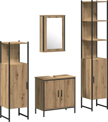Immagine prodotto di Set di mobili per il bagno 4 pcs Marrone Legno multistrato