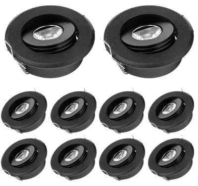 Produktbild von Downlight, Mini-Einbau-Design, Warmweißes LED, Schwarzer Körper, Warmweiß 3000K, 3W