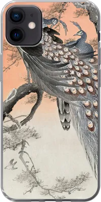 Produktbild von MuchoWow® Handyhülle Schutzhülle Hülle für Telefoonhoesje iPhone 12 mini Pfauenfedern - Pfau - Vintage Silikon Softcase Handy Hülle - Bild