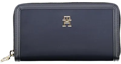 Produktbild von Damen-Geldbörse Blau: Brieftasche mit Reißverschluss & recyceltem Polyester
