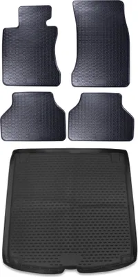 Produktbild von Gummi Kofferraumwanne + Fußmatten Set für 5er BMW E61 Touring, Bj. 7/2003-3/2010