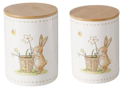 Immagine prodotto di Barattoli da cucina CHARMY, con motivo a coniglio, 2 pz