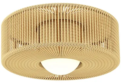 Zdjęcie produktu dla Lampa sufitowa Boho z abażurem z konopnej liny, G9 LED, 30 cm