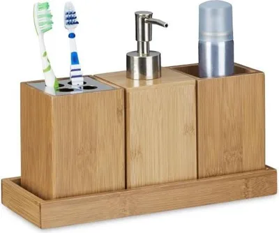 Immagine prodotto di Set di accessori da bagno in bambù