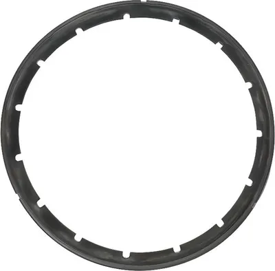 A black rubber ring with small cutouts around the edge, shown against a white background.