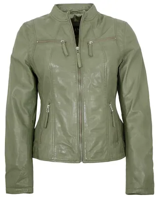 Produktbild von Jilani Collection - Damen Lederjacke Lammnappa mint : 44