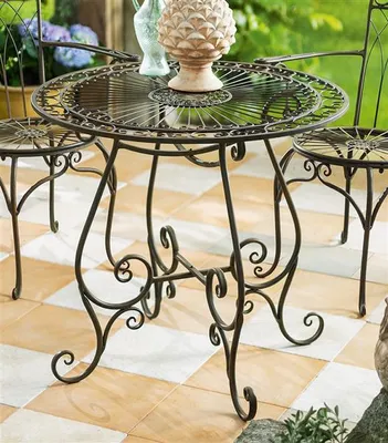 Produktbild von Bistrotisch "Flair" aus Metall, Antikoptik, Balkon & Gartentisch, Beistelltisch