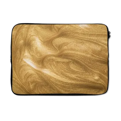 Produktbild von MuchoWow® Laptop Hülle 13 Zoll Ein goldener Hintergrund mit Glitzern Laptoptasche - Laptophülle - Sleeve - Rundumschutz