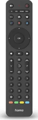 Produktbild von Hama Universal-Fernbedienung TV, Infrarot, für 4 Geräte, lernfähig, App-Tasten (00221053)