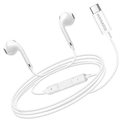 Produktbild von Mayaxess, USB-C In-Ear Kopfhörer mit Mikro für Galaxy A56, Weiß