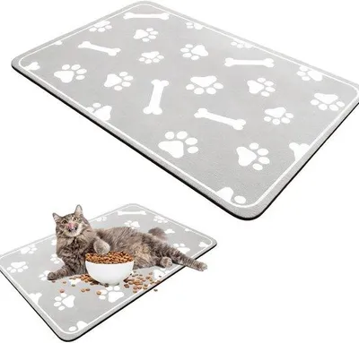 Produktbild von Hundebadmat 30 x 50 cm, absorbierende Tierfuttermat für Hunde und Katzen