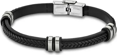 Image de Lotus LS1829/2/1 Bracelet homme en acier inoxydable argent noir 21,5 cm