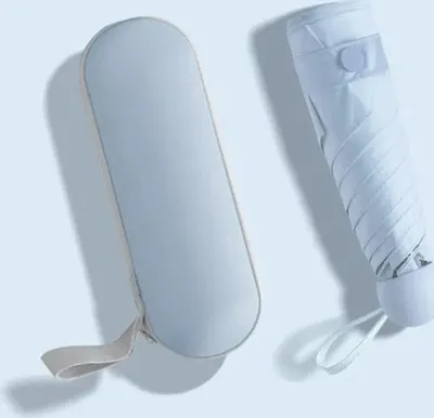 Produktbild von Mini vreckový dáždnik na cesty, ochrana za každého počasia Priestorovo úsporný cestovný dáždnik pre všetky ročné obdobia - BRELLIS Blue