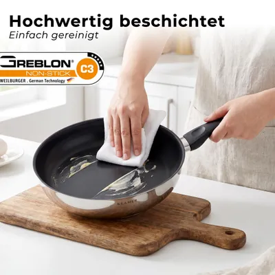 Produktbild von Koekenpan mit Antihaftbeschichtung, 28 cm, hohe Rand, für Induktion