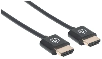 Imagen del producto de Manhattan 394369 Manhattan HDMI-Kabel ultradünn mit Ethernet 1.8 m. schwarz