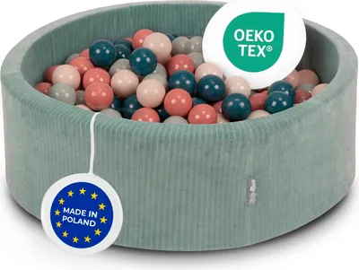Produktbild von KiddyMoon Bällebad Kinder Schaumstoff Mit Bälle Für Baby ab 1 Jahr