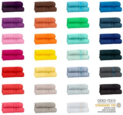 Produktbild von 2er Set Gästetücher Handtücher Duschtücher Badetücher Frottee 100% Baumwolle, Farbe:Schwarz, Produktart Handtuch:Waschlappen 15x21