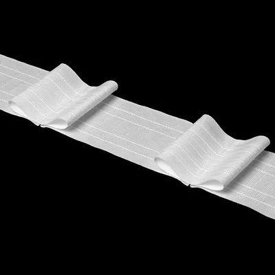 Obrázok produktu pre Záclonová stuha 10 m, ploché záhyby, biela – 80 mm, 1:2,0, riasená stuha, záhybová stuha